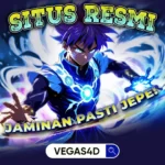 VEGAS4D Situs Resmi dengan karakter anime dan headline Jaminan Pasti Jepe