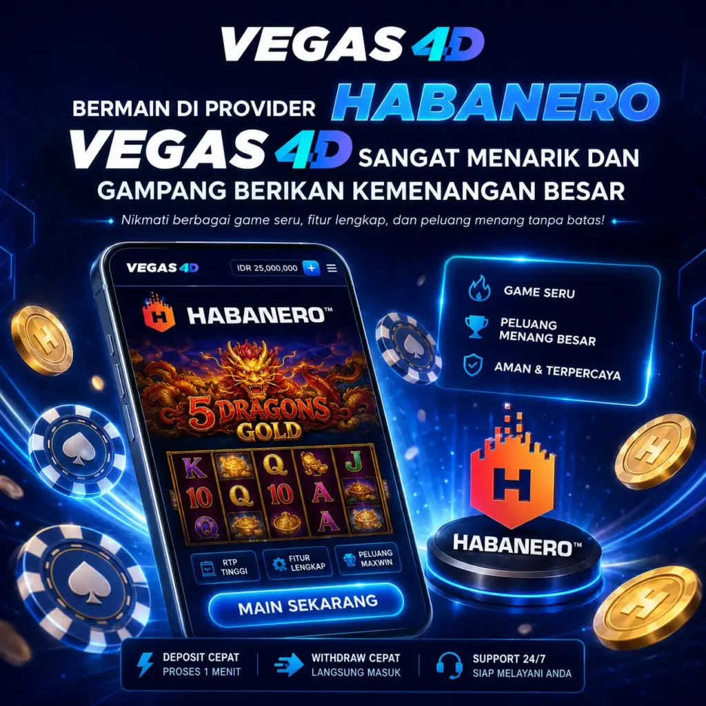 VEGAS4D Habanero dengan game 5 Dragons Gold dan tampilan mobile