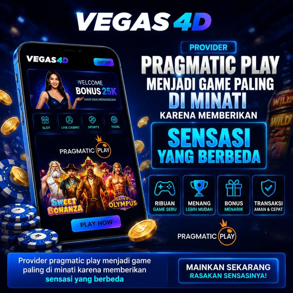 VEGAS4D Pragmatic Play dengan tampilan game mobile dan provider populer