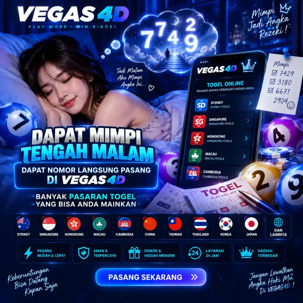 VEGAS4D Togel Online dengan pilihan pasaran dan tampilan mobile