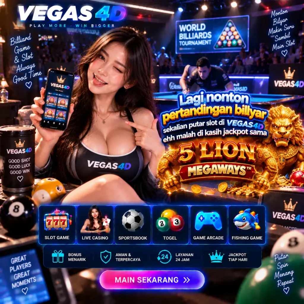 5 Lions Megaways VEGAS4D dengan mekanik Megaways dan tema Asia